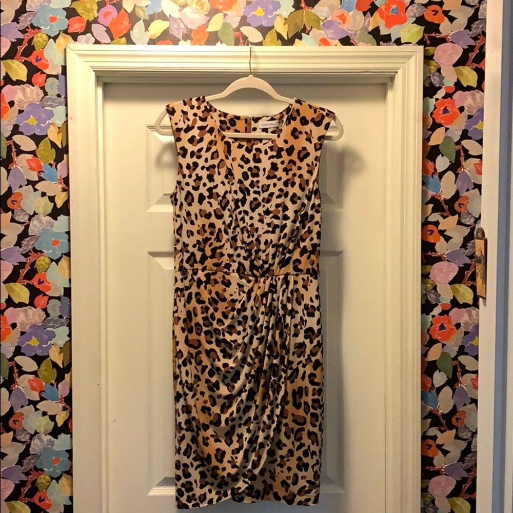 Calvin Klein Leopard Print Dress Size 6
